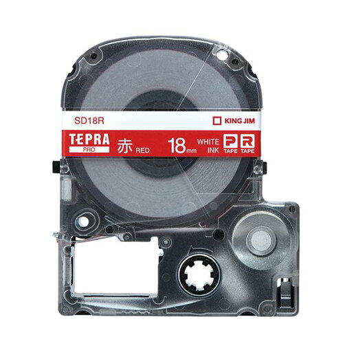 (まとめ) キングジム テプラ PRO テープカートリッジ ビビッド 18mm 赤/白文字 SD18R 1個 【×10セット】 (まとめ) キングジム テプラ PRO テープカートリッジ ビビッド 18mm 赤/白文字 SD18R 1個 【×10セット】