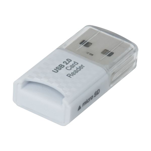 (まとめ) Digio2 USB2.0 microSD用 カードリーダーライター ホワイト CRW-MSD79W 【×2セット】【日時指定不可】