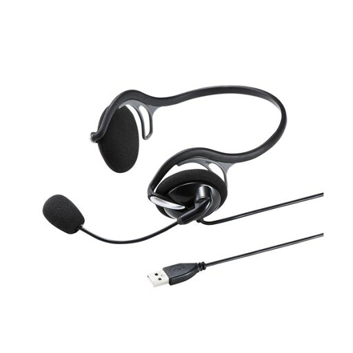 サンワサプライ USBヘッドセット MM-HSU05BK サンワサプライ USBヘッドセット MM-HSU05BK