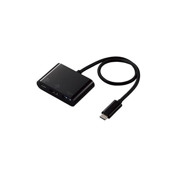 エレコム Type-Cドッキングステーション/PD対応/充電＆データ転送用Type-C1ポート/USB3.1（Gen1）1ポート/HDMI1ポート/30cmケーブル/ブラック DST-C13BK