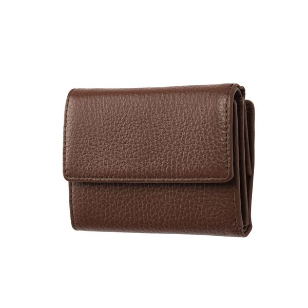 フリュー 薄い財布 メンズ FRUH（フリュー） イタリアンレザー 3つ折り財布 コンパクトウォレット GL032-BR ブラウン
