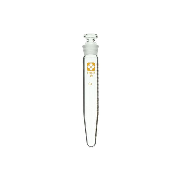 共通摺合共栓遠心沈殿管 円錐形 平栓付 目盛付 10mL 【010280-14107】【日時指定不可】