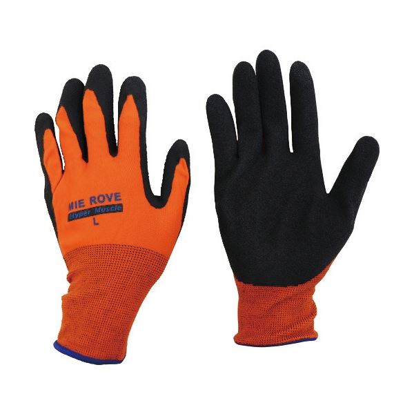 (まとめ) 三重化学工業 ミエローブ ハイパーマッスル LL オレンジ+ブラック NO.611-LL 1双 【×20セット】