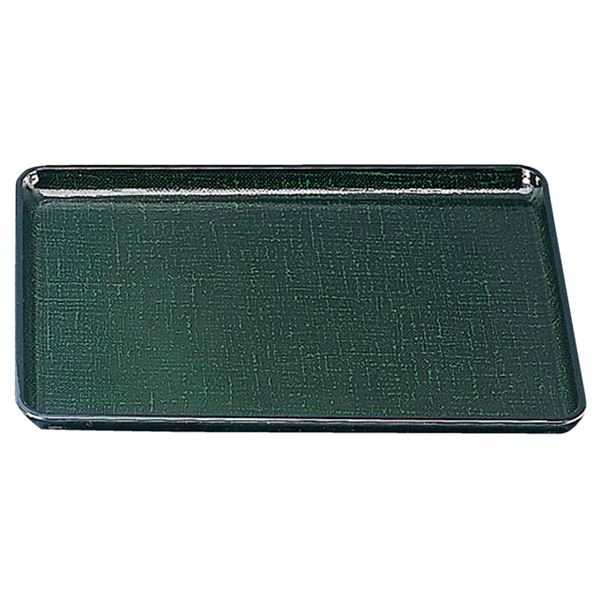 尺2 耐熱長手かすり盆/トレー 【グリーンかすりSL】 360×260×20mm 日本製 食洗機対応 〔和食 レストラ..