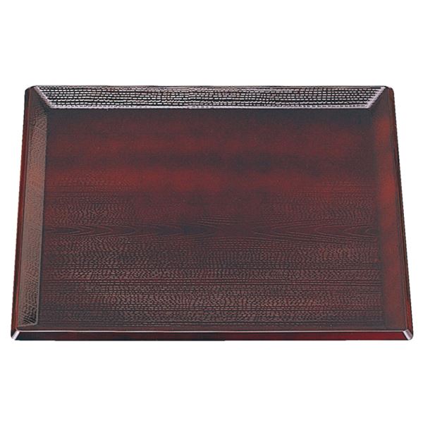 尺1 利休角盆/トレー 【溜】 332mm×332mm×18mm 日本製 〔和食 レストラン 居酒屋 店舗 お店〕【代引不可】