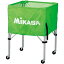MIKASA（ミカサ）器具 ボールカゴ 箱型・中（フレーム・幕体・キャリーケース3点セット） ライトグリーン 【BCSPS】