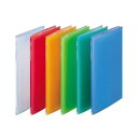 リヒトラブ リクエスト 透明クリヤーブック A4タテ 10ポケット 背幅8mm レッド G3100-3 1セット(10冊)(3)