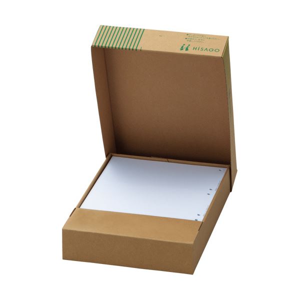 （まとめ）TANOSEEマルチプリンタ帳票(FSC森林認証紙) A4白紙 2面4穴 1箱(500枚) 【×2セット】