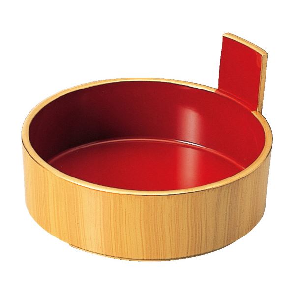 5.5寸 片手盛桶/和食器 【白木内朱 A】 直径162×52(92)mm 日本製 〔和食 レストラン 居酒屋 店舗 お店〕【代引不可】