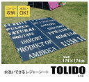 タイポグラフィ 洗えるポリプロピレンラグ 『トリド』 約174×174cm