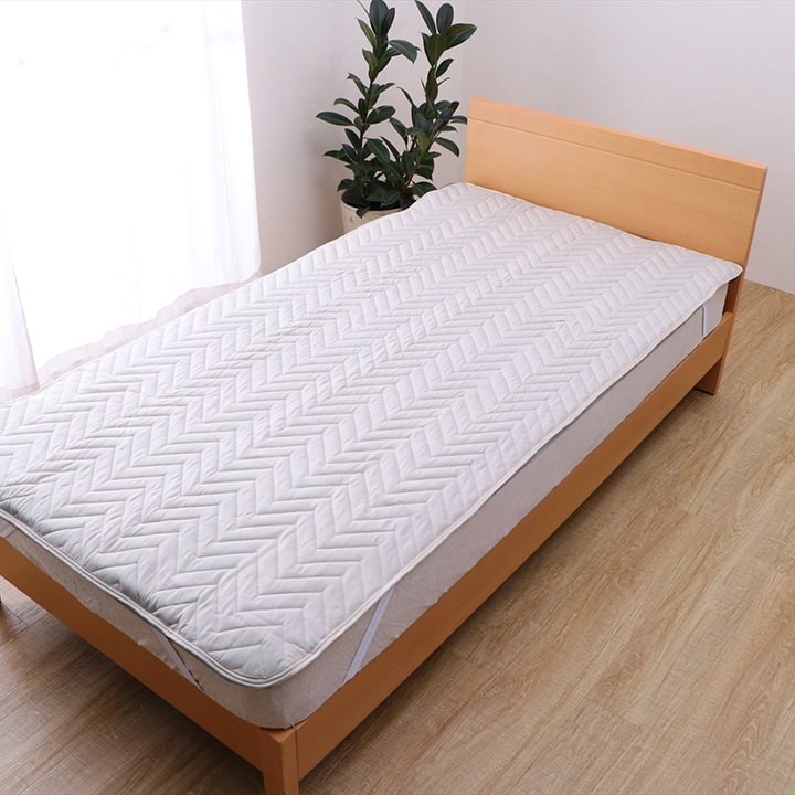 寝具 オールシーズン 快適睡眠 ベッドパッド 洗える アレルプルーフ 抗菌 消臭 アレル物質吸着 洗濯機O..