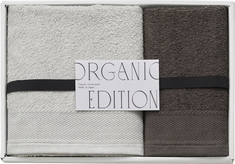 オーガニックエディション オーガニックコットン使用国産フェイスタオル＆ウォッシュタオル OE1015 ギ..