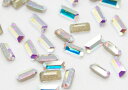 【売り切りセール】#4501 ファンシーストーン バゲット クリスタルオーロラ スワロフスキー(Swarovski)/ラインストーン/ビジュー