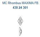 プレシオサ FB Rhombus ひし型 クリスタル 6×4mm (1粒)