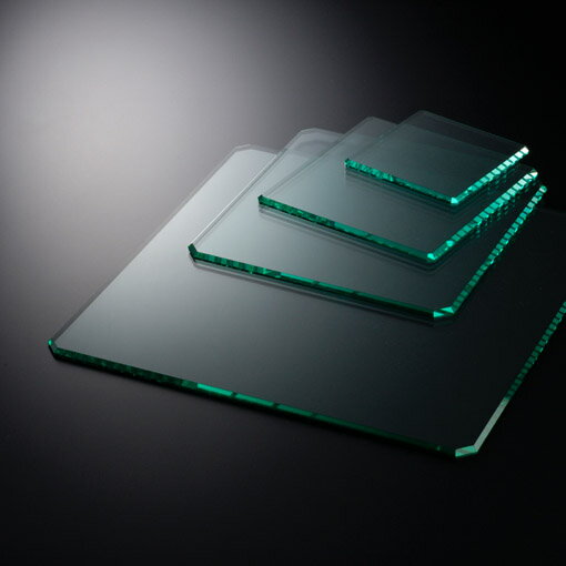 クリスタルプレート長方形　ガラスカラー　厚5×100×150ミリ 