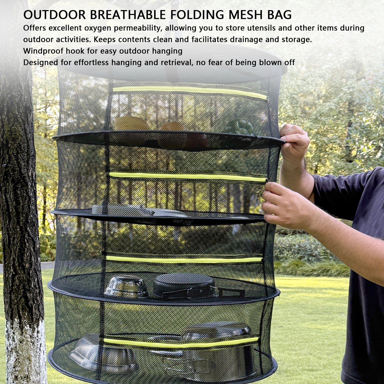 乾燥ラック 6段 吊り下げ メッシュ 折りたたみ 野菜 果物 ハーブ 衣類 収納 ベランダ 室内 コンパクト ..