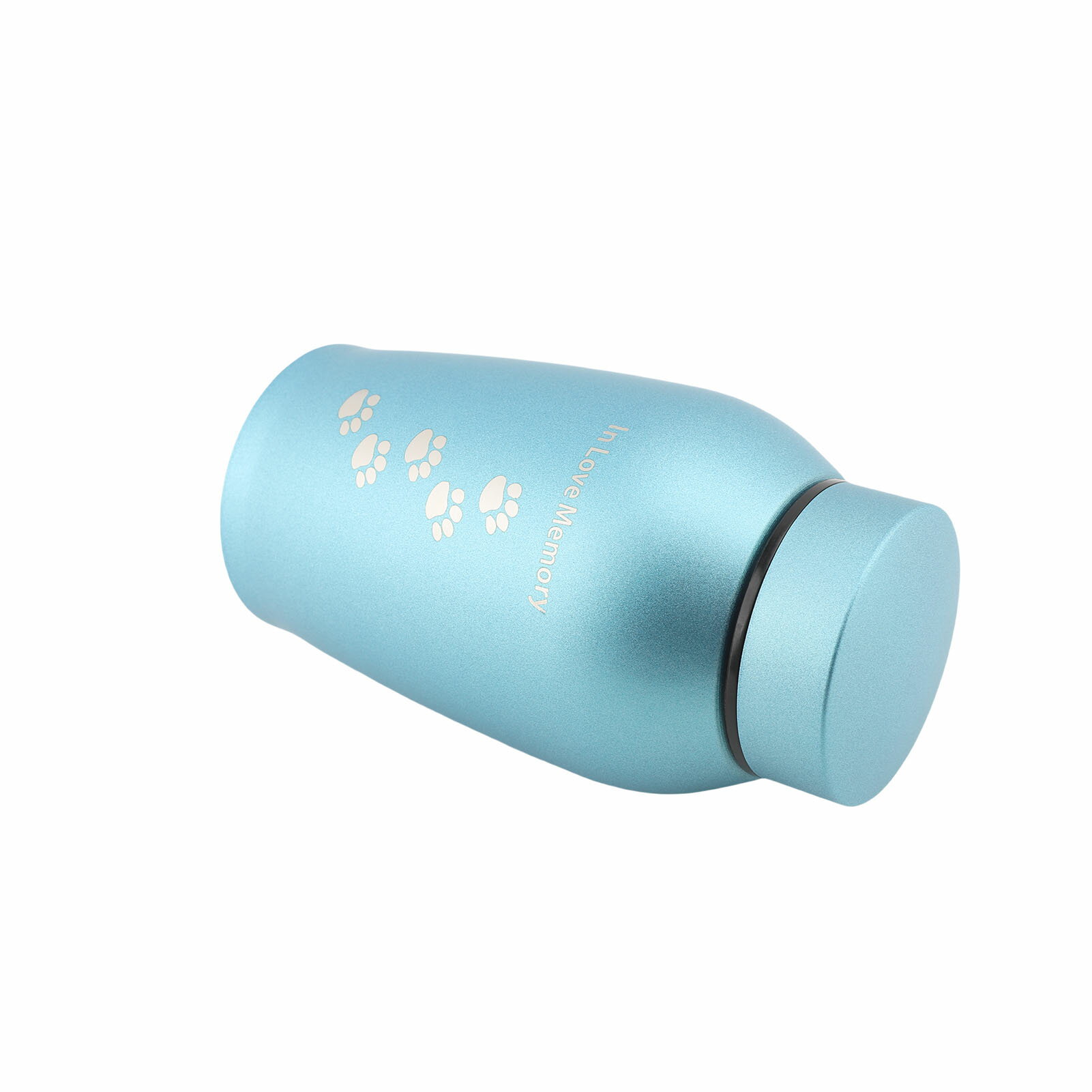 ペット骨壷 ステンレス スクリューキャップ 足跡 デザイン 猫 犬 ペット用品 思い出 グッズ 供養 火葬 ..