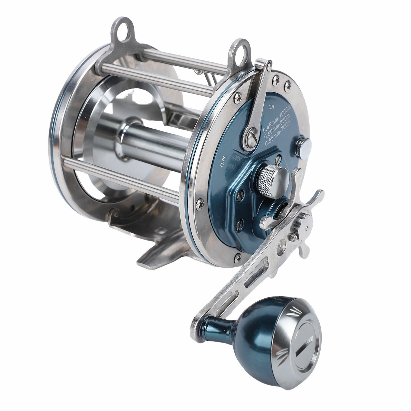 ベイトリール 右ハンドル 海水対応 高耐久 金属ボディ ブルー/シルバー 防錆仕様 スムーズ巻き心地 大物対応 青物 シーバス ヒラマサ ブリ 釣り具 人気 中級者 上級者向け メーカー保証付き ギフトにもおすすめ