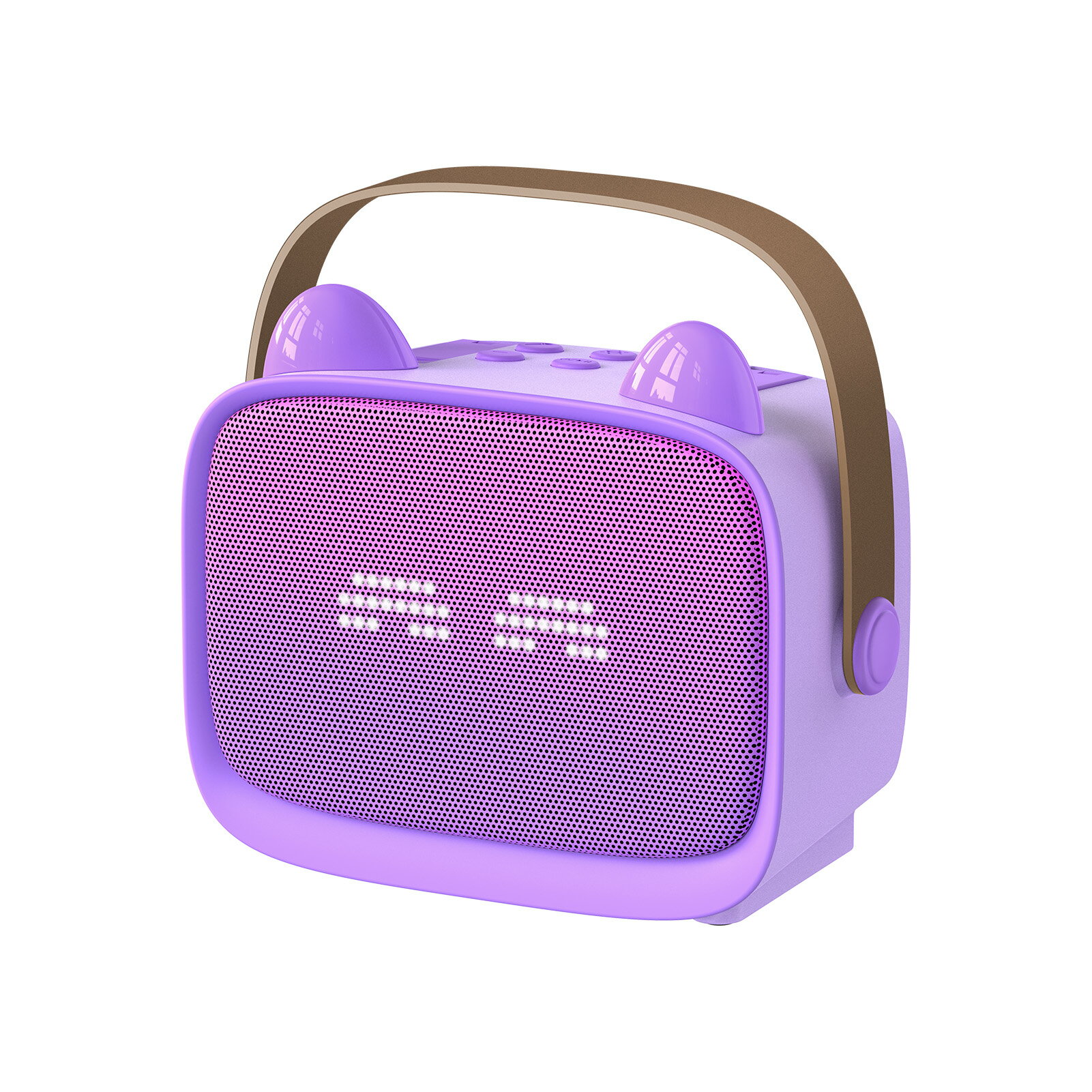 子供用カラオケスピーカー 2マイク付き カラフルライト ノイズリダクション Bluetooth スマホ接続 防音 歌 練習 誕生日 プレゼント ギフト キッズ ...