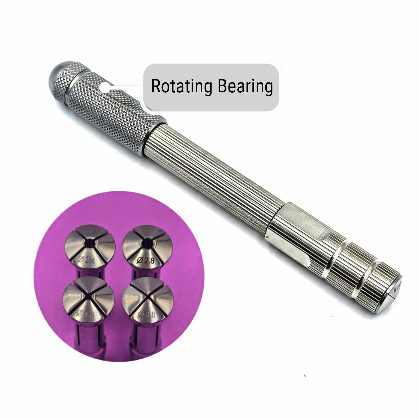 ピンバイス ハンドドリル 滑り止めハンドル エルゴノミクス 11cm ステンレス 精密作業 時計修理 ジュエリー 手工芸 模型 DIY おすすめ 人気 便利 高...