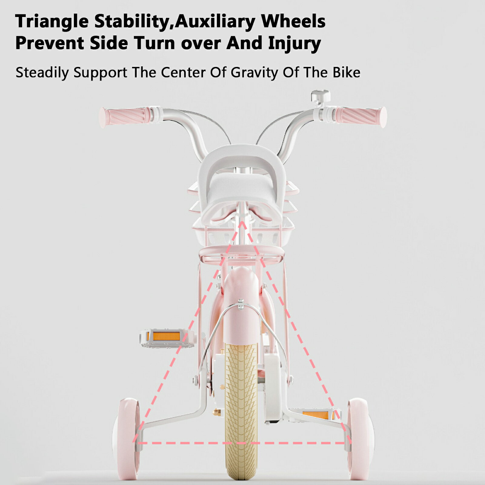 子供用自転車 補助輪 三角サポート ダブルブレーキ フルチェーンカバー 安全 キッズ 幼児 小学生 男の子 女の子 誕生日 プレゼント ギフト 練習 初めて 自転車デビュー おすすめ 人気 安心 安定 耐久性 公園 通園 通学 カラフル 軽量 調整可能 メンテナンス 簡単