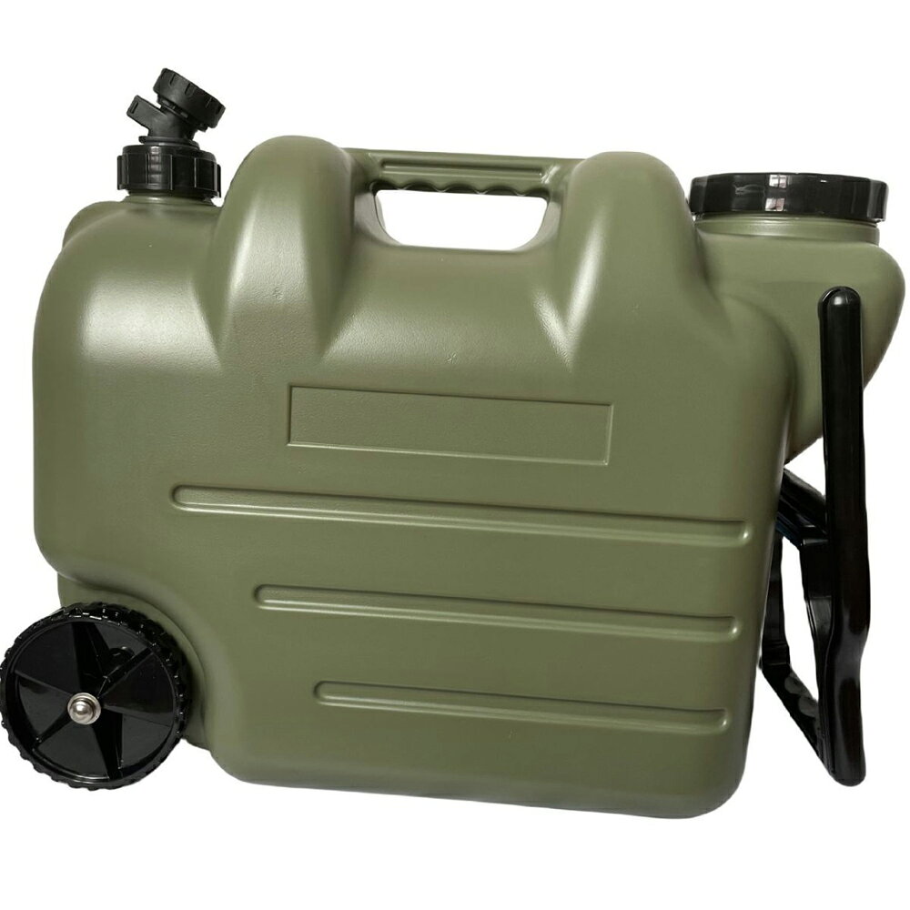 デコエーセのポータブル水タンク 28L 給水口 キャンプ アウトドア 防災 非常用 バーベキュー ピクニック 車中泊 耐候性 軽量 収納 蛇口 密閉 漏れ防止 給水 貯水 浄水 ウォータージャグ ウォータータンク アウトドアギア 給水器 給水バッグ 水筒 給水ボトル｜アングル3