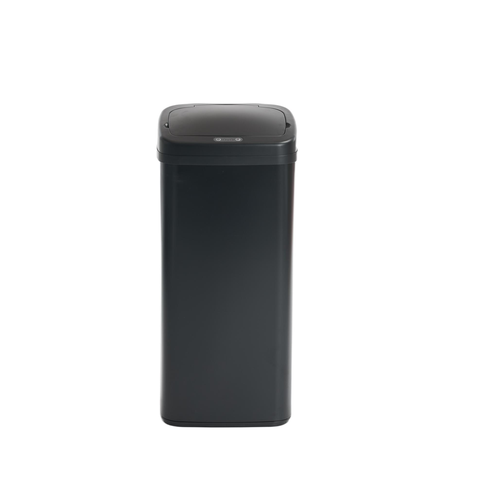 Rakuten - 国内出荷！センサーゴミ箱 全自動開閉 大容量45L ブラック おしゃれ ゴミ箱 キッチン トイレ リビング オフィス 人感センサー ごみ箱 自動開閉 消臭 蓋付き 防水 衛生的 省スペース 静音 電池式 簡単操作 家庭用 業務用 耐久性
