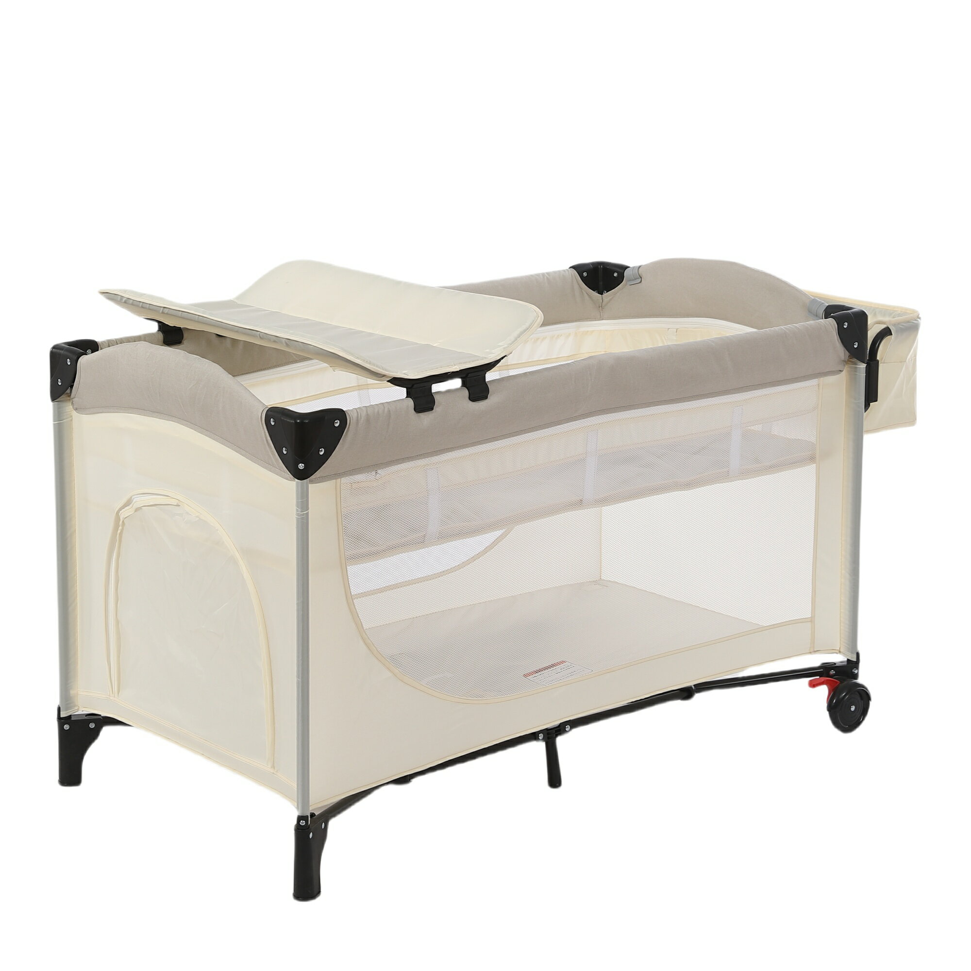 ★10%クーポン配布中★国内出荷！ベビーサークル 折りたたみ おむつ替えテーブル キャスター付き プレイ..