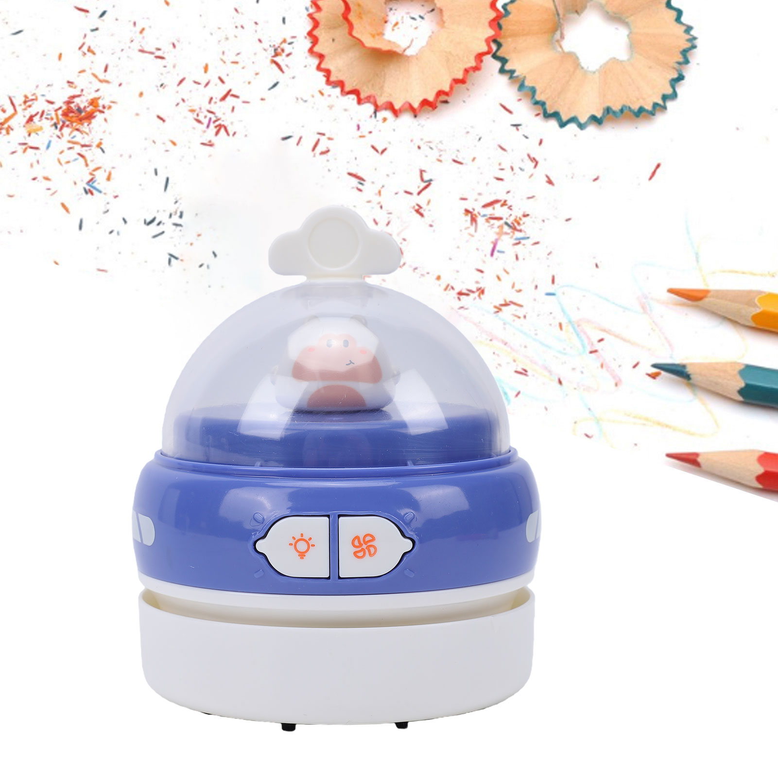 商品特徴 【ワンタッチ操作で簡単清掃】 スイッチひとつで簡単に起動。学生や家庭でのデスク周りやキーボードの清掃に最適です。手軽に机の上のゴミや消しカスを吸い取れます。 【取り外し可能な集塵ボックス】 集塵ボックスは簡単に取り外せ、掃除やゴミ捨てもスムーズ。残留物が残らず、死角のゴミも逃さず清掃可能です。 【微孔フィルターで粉塵をブロック】 微細なフィルター設計により、粉塵が飛び散らず呼吸を守ります。机やキーボードを清潔に保ちながら、健康にも配慮した設計です。 【夜間使用も便利なライト付き】 夜間や暗い場所でも清掃が可能なLEDライト搭載。細かいほこりや微粒子も見逃さず吸引できます。 【コンパクトで携帯性抜群】 軽量・小型設計で持ち運び簡単。充電時間も短く、50分の連続使用が可能で、効率的に掃除できます。 商品仕様 製品名：デスクトップミニクリーナー 材質：プラスチック+電子部品 電圧：作動電圧3.7V / 充電電圧5V 1A 充電時間：約2時間 作動時間：約50分 作動電流：450mA 最大出力：2W バッテリータイプ：リチウムイオン電池 500mAh（内蔵） 吸引力：1000Pa 集塵容量：100ml 【注意事項】：・当店でご購入された商品は、原則として、「個人輸入」としての取り扱いになり、中国からお客様のもとへ直送されます。 ・通関時に関税・輸入消費税が課税される可能性があります。 ・課税額はご注文時には確定しておらず、通関時に確定しますので、商品の受け取り時に着払いでお支払いください。詳細はこちらご確認下さい。 ・個人輸入される商品は、全てご注文者自身の「個人使用・個人消費（日本に居住する者に寄贈される物で、当該寄贈を受ける者の個人的な使用に供される場合を含みま す。）」が前提となります。第三者への譲渡・転売が法令で禁止されるもの（医薬品、医薬部外品、化粧品等を含みますが、これに限られません。）もございますのでご注意下さい。 ・一部商品は国内の提携先倉庫から配送されます。 ・国内配送の商品は国内でのお買い物と同じく消費税が発生いたします。関税はかかりません。 ＊色がある場合、モニターの発色の具合によって実際のものと色が異なる場合がある