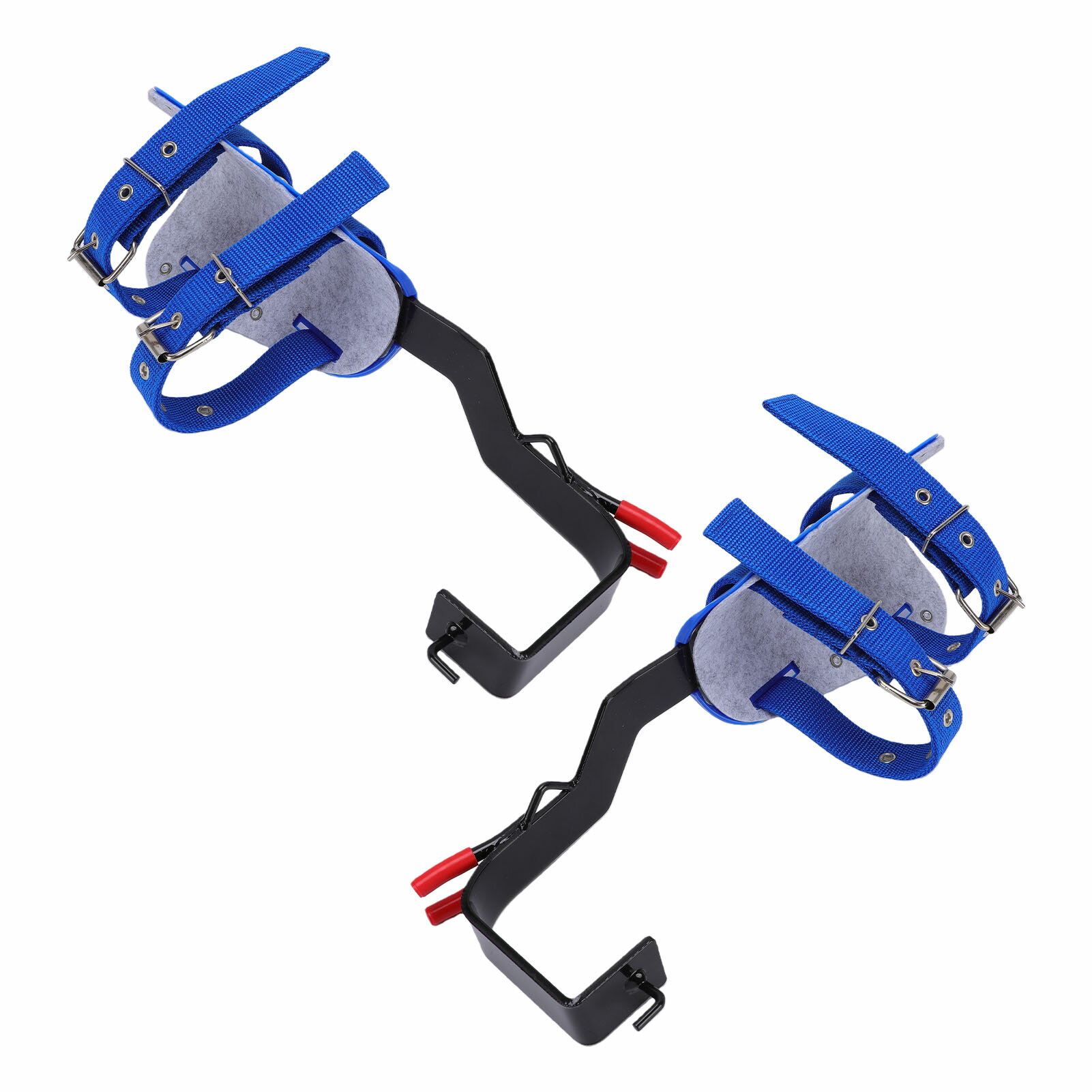 木登り器 木登りスパイク セット 足場 登山 果物採り 高所作業用 ツリークライミング スパイクシューズ ツル性 両足用 鋼製 頑丈 クッション付き ストラップ調整可能 収納便利 庭木剪定 林業 アウトドア 工具 安全