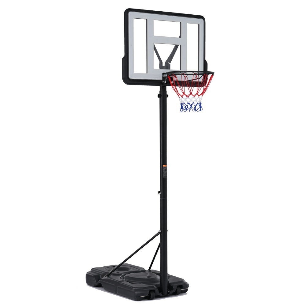 バスケットゴール 屋外用 公式・ミニバス対応 高さ調節 230cm 305cm 6段階 移動可能 工具付き ゴールネット 一般用 家庭用 子供 大人 キッズ 運動 スポーツ 遊び 便利 人気 頑丈 安全 多機能 コンパクト 収納 簡単組立