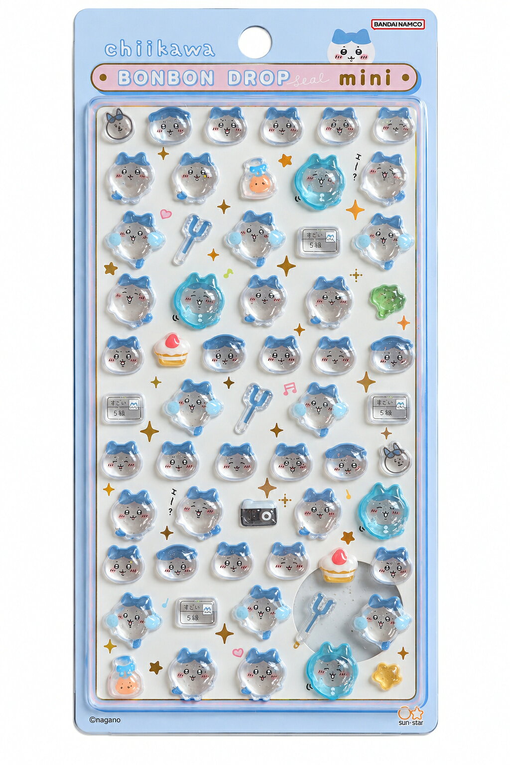 ハチワレ ボンボンドロップシール ミニ mini ちいかわ サンスター文具 正規品 S8819300 ボンドロ ぷっくりシール 立体 シール ステッカー キャラクター グッズ かわいい デコ 送料無料