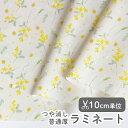 ★5/30 8:59まで★生地 布 入園入学 北欧風 ラミネート生地/幅104cm ≪ 春を待つミモザブーケ ≫ 【10cm単位販売】【女の子】【花】【北欧】【ビンテージ】【黄色】【マスタード】デザイナー生地 三浦朋代 miura tomoyo 花柄 植物 おしゃれ ビニールコーティング ビニコ(3)