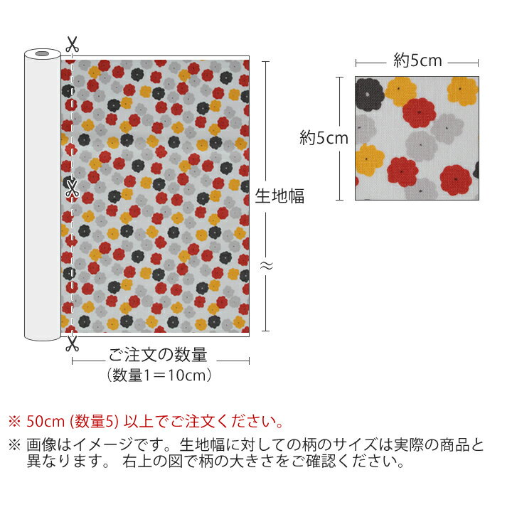 生地 布 入園入学 北欧風コットン/幅110c...の紹介画像3