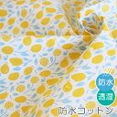 生地 布 入園入学 北欧風防水コットン/幅107cm≪ Honey Lemon ≫ ハニーレモン キッズ 透湿 撥水 はっ水 おしゃれ かわいい 韓国