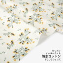 【クーポン対象】【レシピ付】生地 布 入園入学 北欧風防水コットン/幅106cm≪ Camomile ≫【10cm単位販売】【花】【北欧】【ナチュラル】【ベージュ】花柄 カモミール おしゃれ かわいい デコレクションズオリジナル