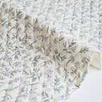 生地 布 入園入学 北欧風キルティング/幅106cm≪ In peace - in peace ≫【10cm単位販売】【女の子】【花】【葉】【ナチュラル】【生成り】 花柄 キッズ コットン 北欧 北欧風 おしゃれ かわいい 韓国