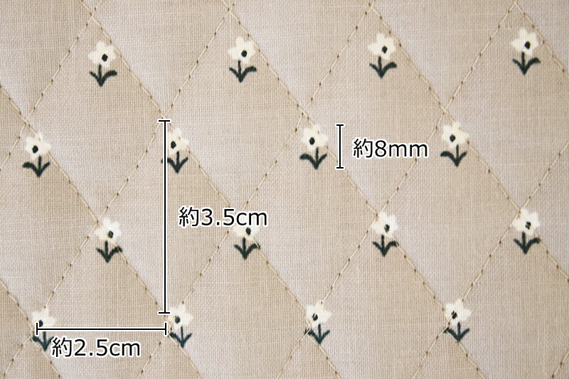 【レシピ付】生地 布 入園入学 北欧風キルティング/幅107cm≪ Field flower - freebie ≫【10cm単位販売】【花】【ナチュラル】【グレー】モノトーン 小花柄 キッズ フィールドフラワー フリービー おしゃれ かわいい