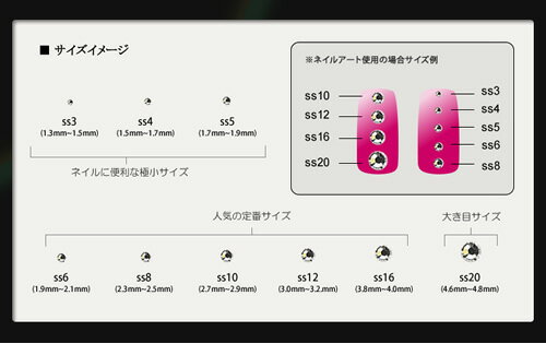 ラインストーン 1440粒/(ss12) シャ...の紹介画像3