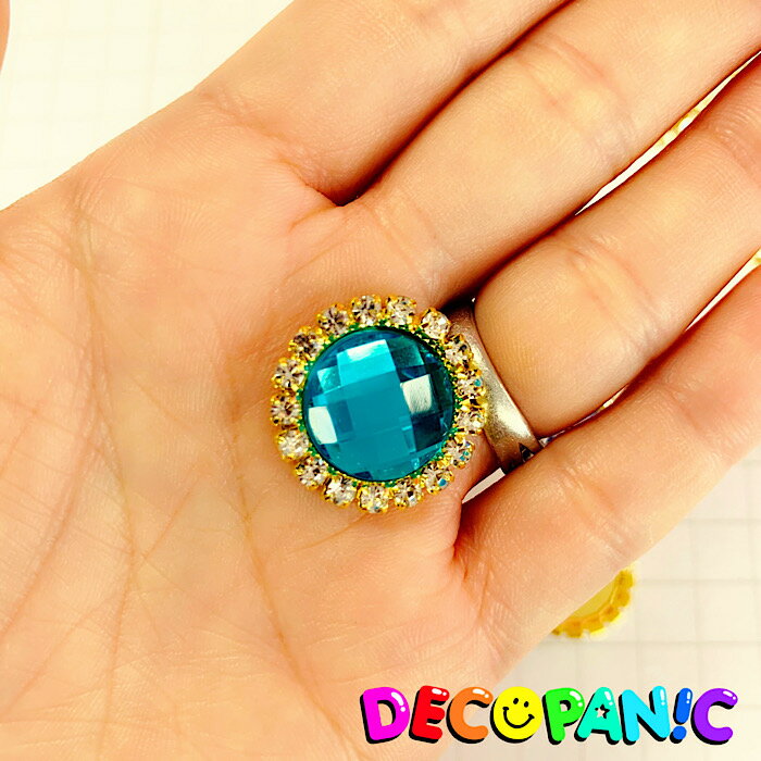 【E104】合金丸ビジュー　decopanic デコパニック ハンドメイド チャーム パーツ ...