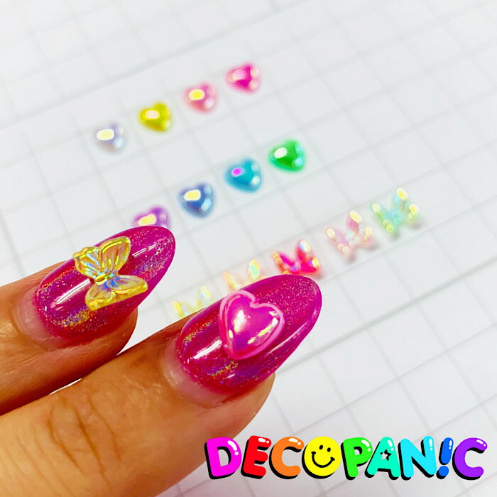 【B931】立体蝶々ネイルパーツ decopanic デコパニック ハンドメイド チャーム パーツ デコレーション ..