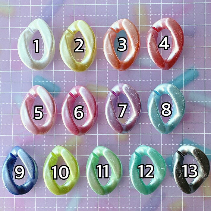 【C169】【小サイズ】パールカラープラチェーン プラスチックチェーン チェーン チ...