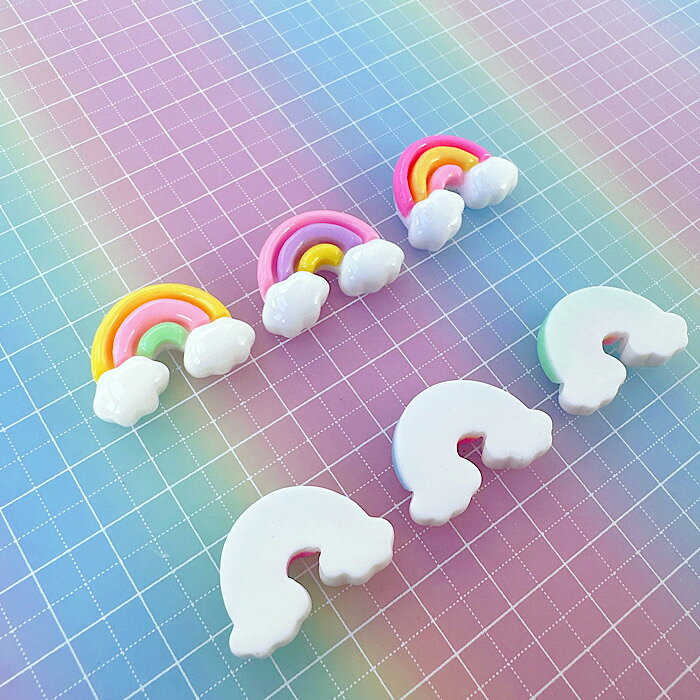 【B503】ミニ虹パーツ レインボーパーツ デコパーツ DEOPANICアクセサリーパーツ ...