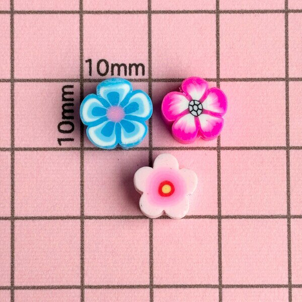 樹脂ビーズ 色々なお花 フラワー ビーズ キーホルダー ネックレス パーツ キッズアクセサリー アクセサリー ハンドメイド DIY 資材 デコパーティ