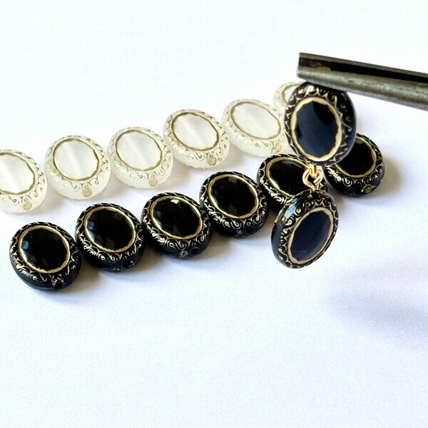 アンティーク スタイル オーバル ビーズ ブレスレット パーツ イヤリング ネックレス ピアス アクセサリー ハンドメイド DIY 資材 デコパーティ