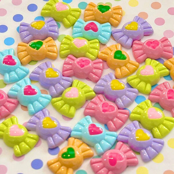 キャンディ ハート デコパーツ キーホルダー デコ電 ハンドメイド キッズアクセサリー DIY デコパーティ