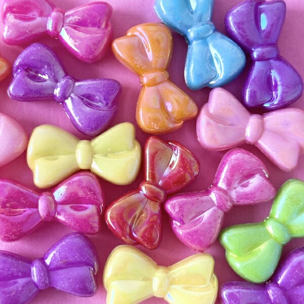 リボンビーズ ビーズ オーロラ加工 縦穴 ブレスレット ネックレス パーツ キッズアクセサリー アクセサリー ハンドメイド DIY 資材 デコパーティ