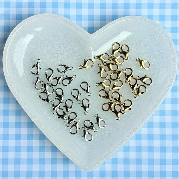 カニカン アクセサリーパーツ ネックレス ブレスレット パーツ 基礎金具 キッズアクセサリー ハンドメイド 資材 基礎パーツ デコパーティ