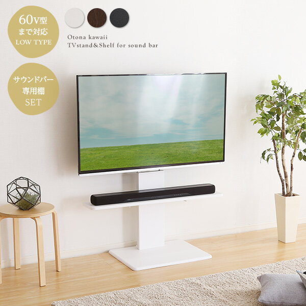 \最大1000円OFFクーポン配布★27日1:59まで/ 【シリーズ累計10万台突破】壁寄せテレビスタンド ロー固定タイプ ロー・ハイ共通 サウンドバー 100...