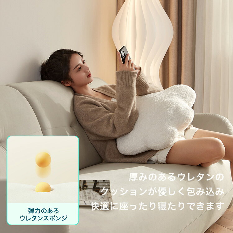 ベルベット生地コンパクトソファ 1人掛け [3]